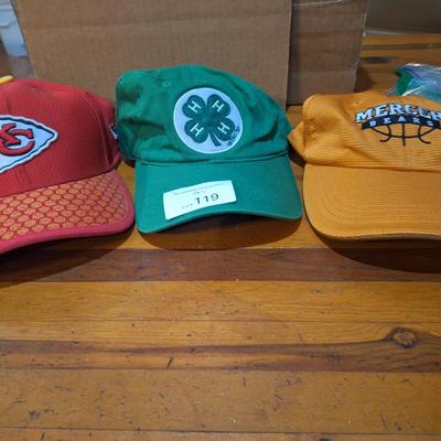 KC hat, 4H hat and mercer hat