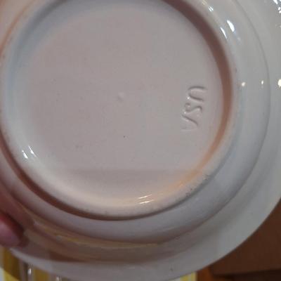 vintage cera stone plates, similar to mikasa but only marked USA on the back.