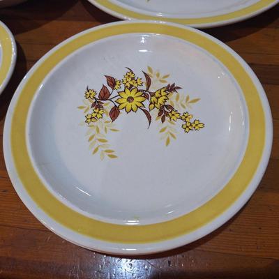 vintage cera stone plates, similar to mikasa but only marked USA on the back.