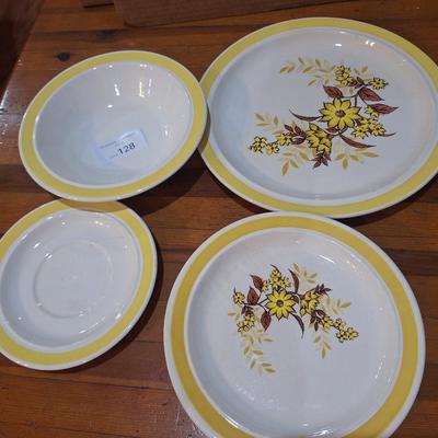 vintage cera stone plates, similar to mikasa but only marked USA on the back.