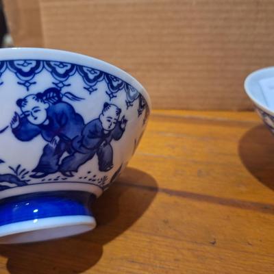 vintage japanses porcelain rise bowls