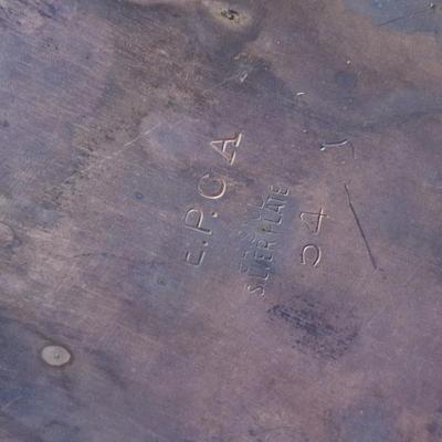 silver-plate pitcher and gravy boat