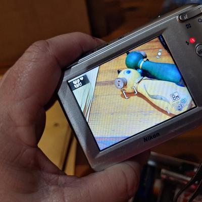 Nikon Coolpix L19 digital camera in silver.