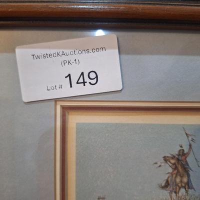 vintage Johnnie Tiger Indian art print titled "Farewell".  #1853/3000