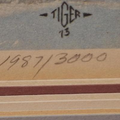 vintage Johnnie Tiger Indian art print titled "Farewell".  #1853/3000