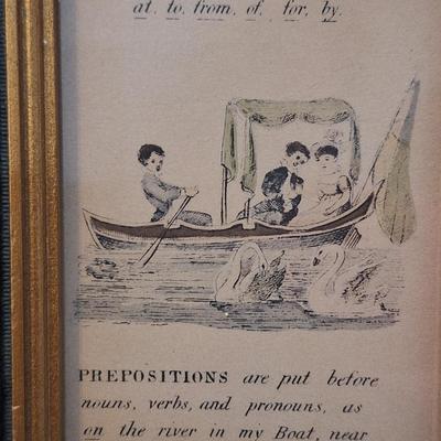 small framed prints from early 19th centry grammar series