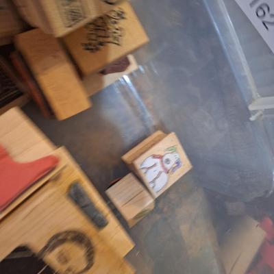 assorted rubber stamps for crafting and stuff.