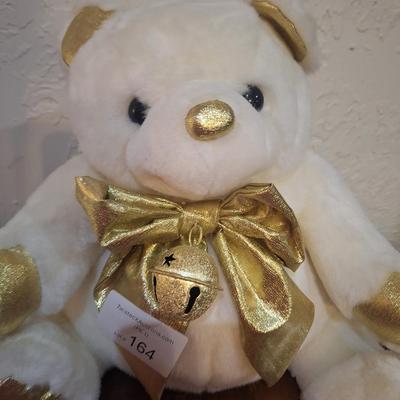 Dan Dee Keepsake Memories white and metallic gold Christmas bear