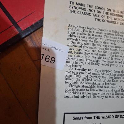 1969 Disneyland Records vinyl LP, The Songs From The Wizard Of Oz