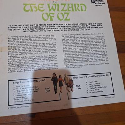 1969 Disneyland Records vinyl LP, The Songs From The Wizard Of Oz
