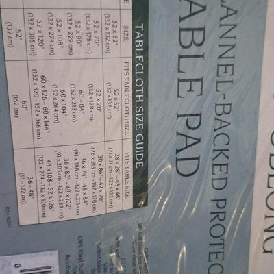  Elrene Home Fashions Flannel-Backed Protector Table Pad. For obling table