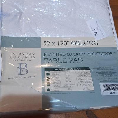  Elrene Home Fashions Flannel-Backed Protector Table Pad. For obling table
