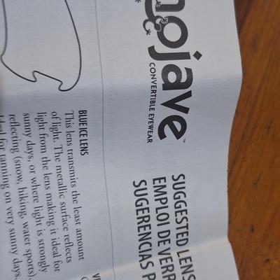 Mojave Convertible Eyewear safety glasses with a carrying case and an additional clear frame- extra lenses in the container.