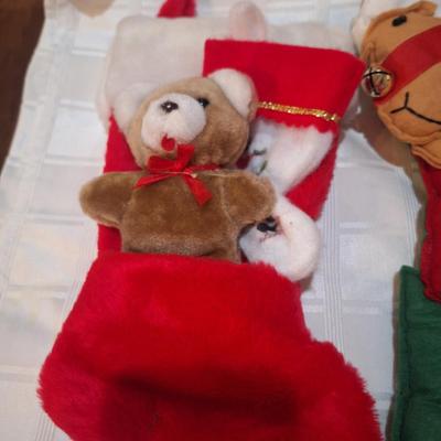 stockings and door or wall hanging NOEL sign