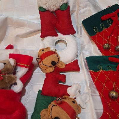 stockings and door or wall hanging NOEL sign