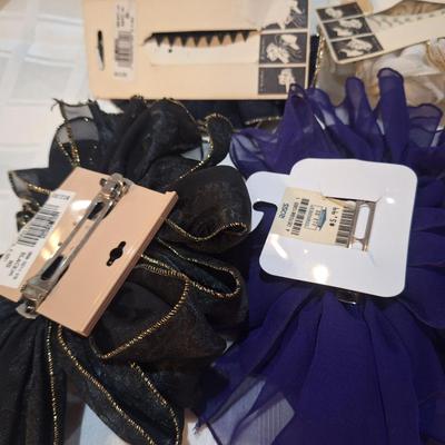 hair scruchies and barrettes