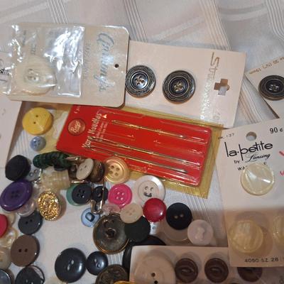 lots of buttons and misc other items mixed in