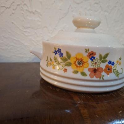JMP Sweet flowers bake serve n store stoneware dish