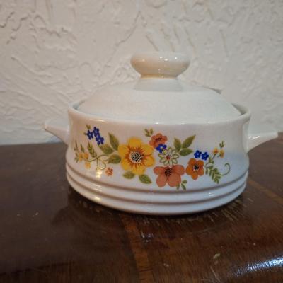 JMP Sweet flowers bake serve n store stoneware dish