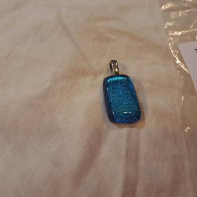 Blue glass pendant