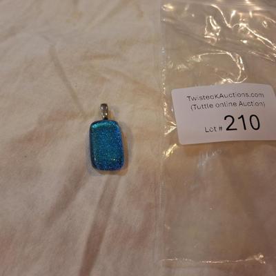 Blue glass pendant