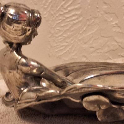 Art Nouveau silver-plated visiting card tray 95% pewter with silver plating.  Made by German company WMF (Württembergische...