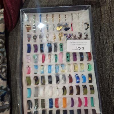 collection of various rings, silicone fashion rings and other