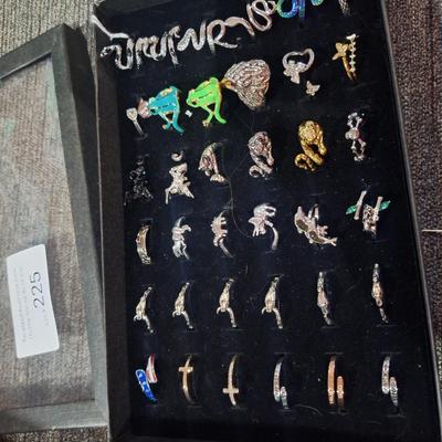 various rings of different sizes and designs.