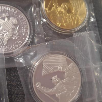 commemorative Donald Trump coins.
