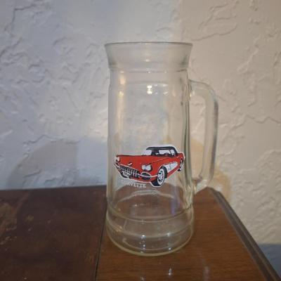 1957 Chevrolet Corvette glass beer mug