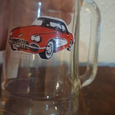 1957 Chevrolet Corvette glass beer mug