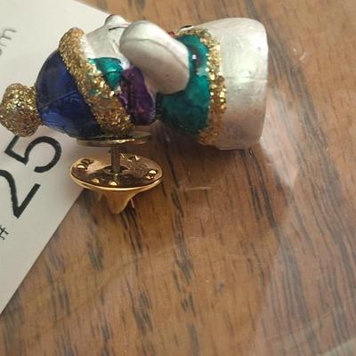 snowman lapel pin