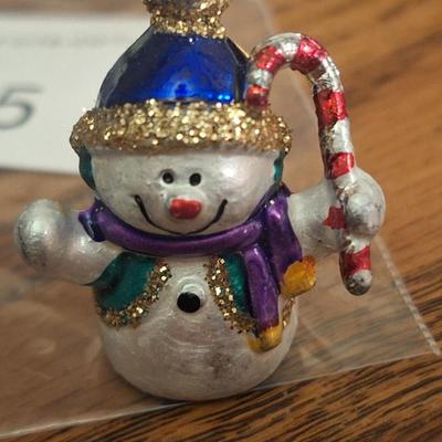 snowman lapel pin