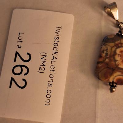 Mexican birds eye jasper pendant