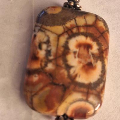 Mexican birds eye jasper pendant