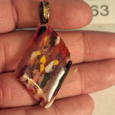 fused glass pendant