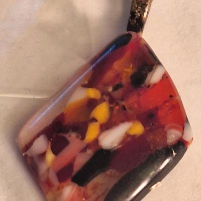 fused glass pendant