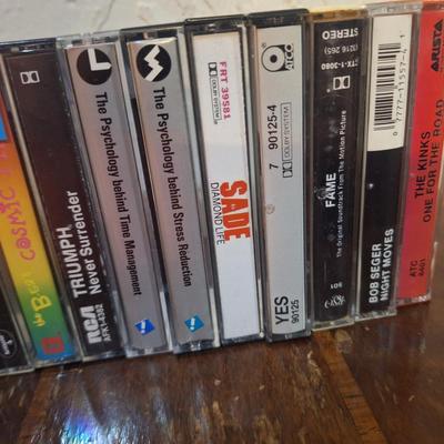 lot of cassette tapes
