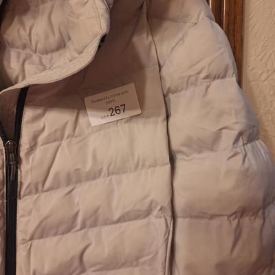 32 decrees heat woman's hooded jacket in light gray size XL