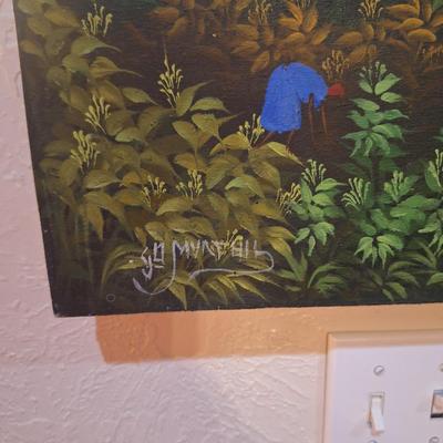 oil on canvas painting folk art painting.