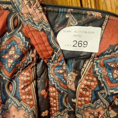 large duffell bag in paisley print