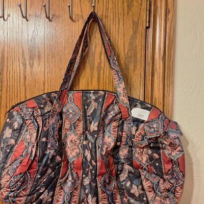 large duffell bag in paisley print