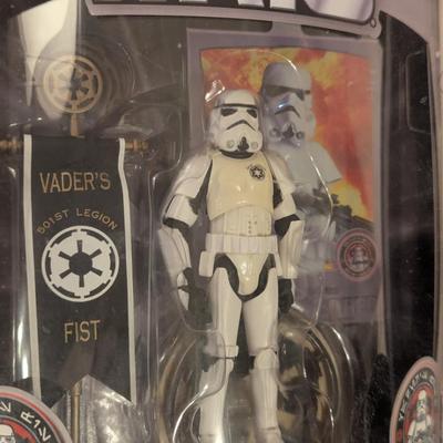 Star Wars 501st Stormtrooper (Vader's Fist) action figure, an exclusive collectible from 2006. 