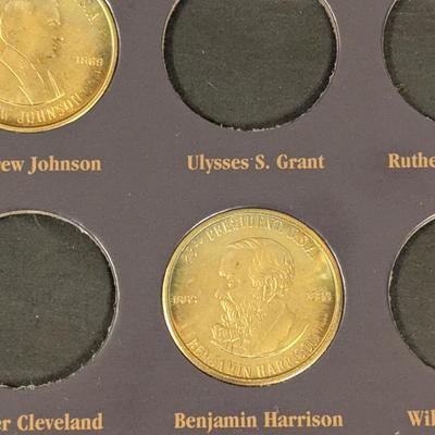 Readers Digest A Coin History of the U.S. Presidents coin case with 5 coins