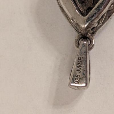 925 Sterling silver pendant in teardrop shape, no chain.