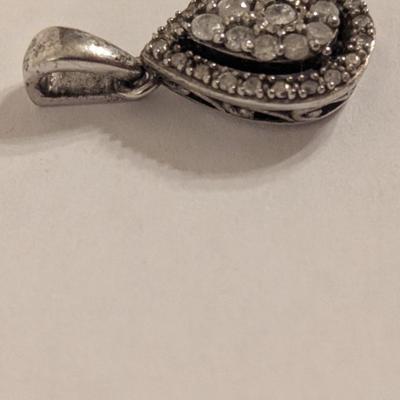 925 Sterling silver pendant in teardrop shape, no chain.