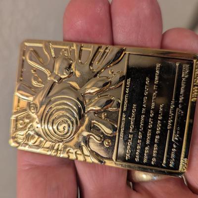 1999 Limited Edition 23K Gold-Plated Poliwhirl Pokémon Trading Card. (Burger King)