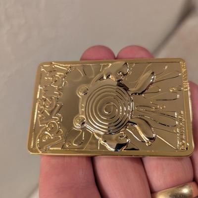 1999 Limited Edition 23K Gold-Plated Poliwhirl Pokémon Trading Card. (Burger King)