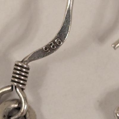 Sterling silver cross earrings