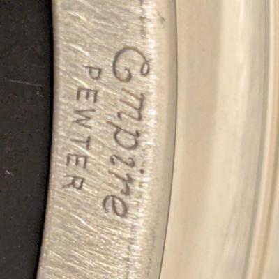 Empire pewter plate 7.75 diam